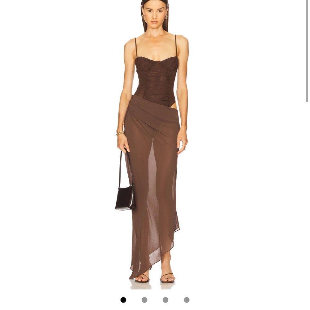 Camila Coelho Brown Asymmetrical Dress